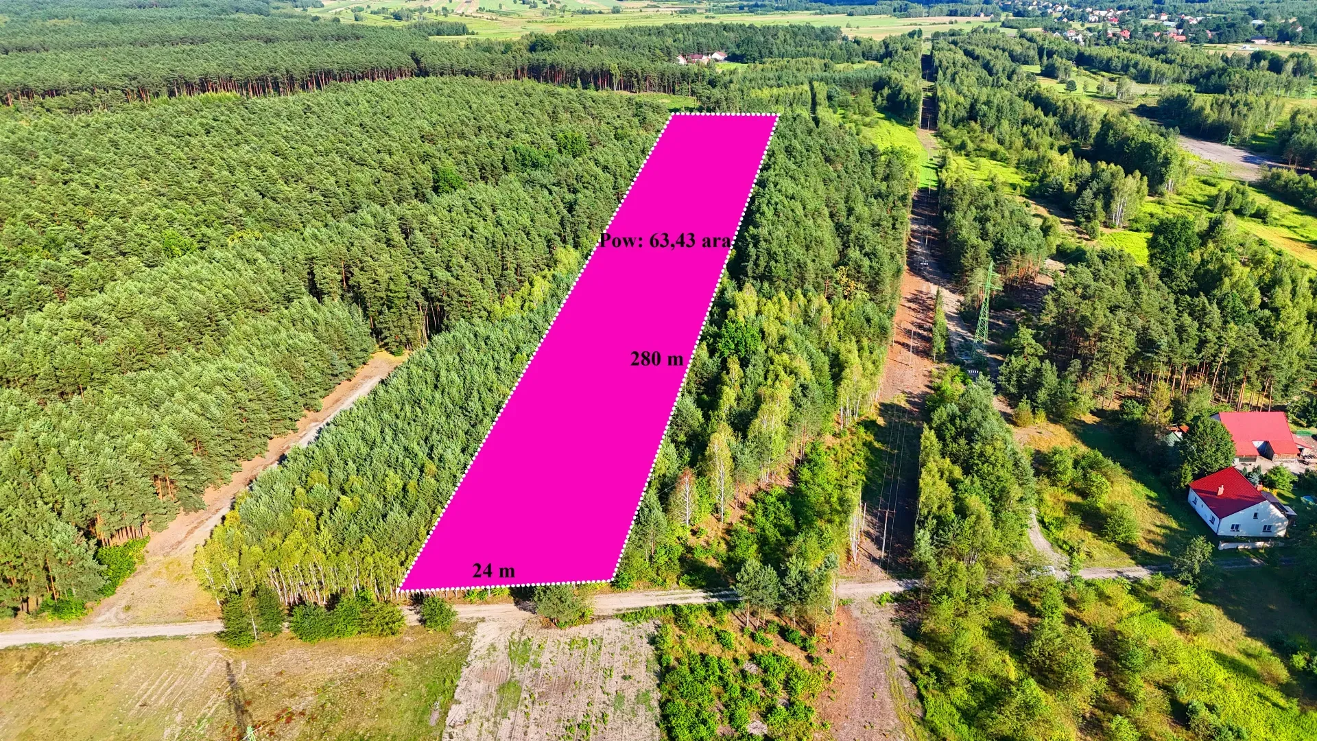 Działka rolna z lasem na sprzedaż Kaczaki 2
