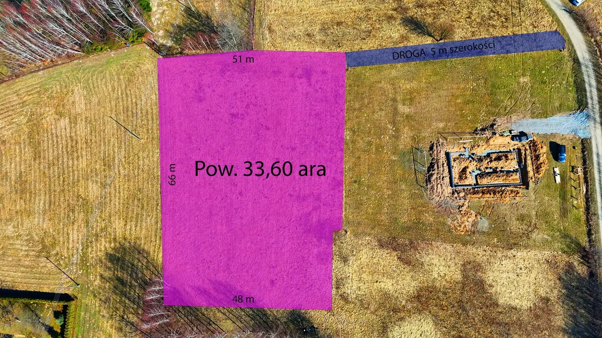 Budowlana działka Poręby/Jedlicze 3